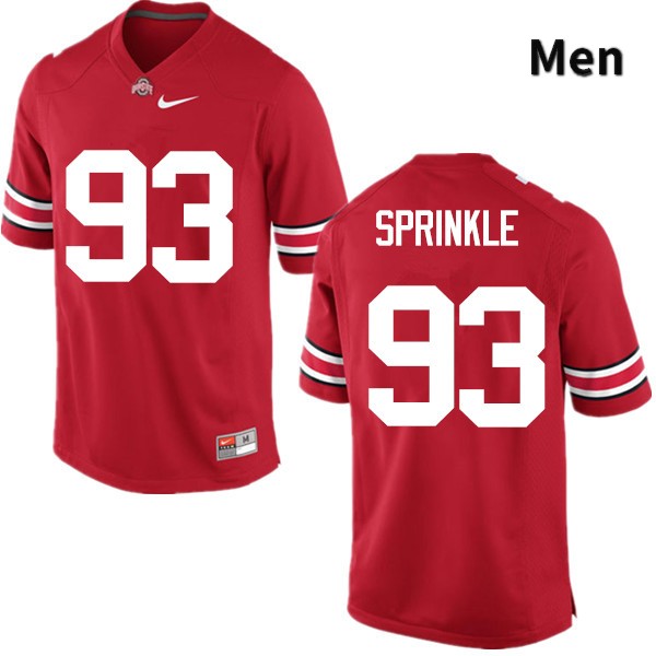 Ohio State Buckeyes Tracy Sprinkle Men's #93 Red Game Stitched College Football Jersey